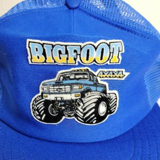 Vintage 1980s Big Foot 4X4X4 Monster Truck Trucker Hat Snapback Cap Made in USA 2