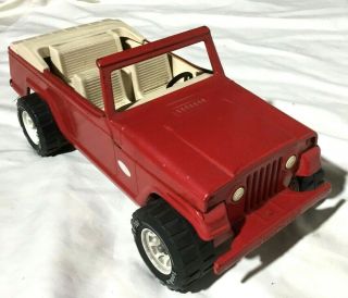 Vintage Tonka Jeep Pressed Metal Red