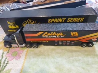 Steve Smith 1:64 Outlaw Sprint Series Race Transporter 19 Dirt Racing