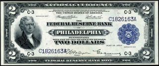 HGR SUNDAY 1918 $2 FRBN Philly ( (WW1 BATTLESHIP))  Appears GEM UNCIRCULATED 2