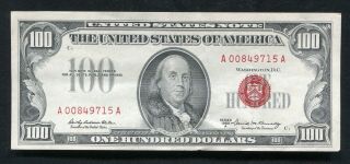 Fr.  1551 1966 - A $100 One Hundred Dollars Legal Tender United States Note Au