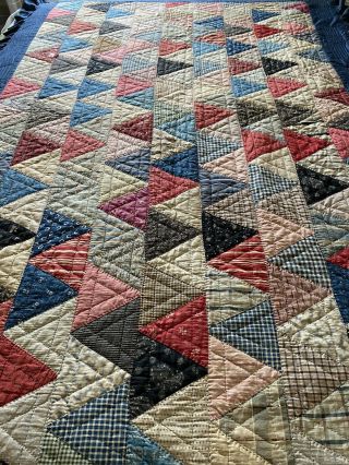 Vintage Handmade Patchwork Quilt Twin/day Bed 49x77