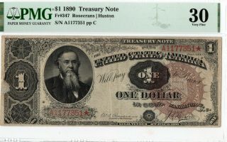 1890 $1 Treasury Note.  Fr - 347 Pmg - 30