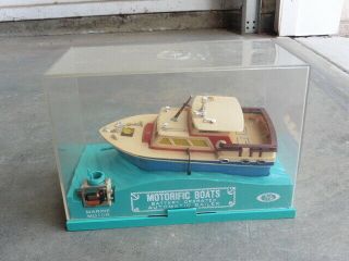 1967 Ideal Motorific King Of The Sea Motorized Fishing Boat W Display Box
