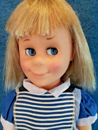Vintage 60s Mattel Charmin Chatty Cathy 24 " Talking Doll Good Record Blond