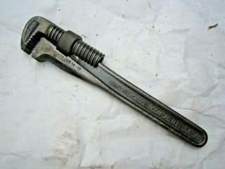 Antique 1913 Como Wrench Co.  Rockford Illinois Small 7 " Long Pipe Wrench Tool