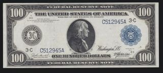 Us 1914 $100 Frn Scarce Contemporaneous Counterfeit Fr 1092 Xf (945)