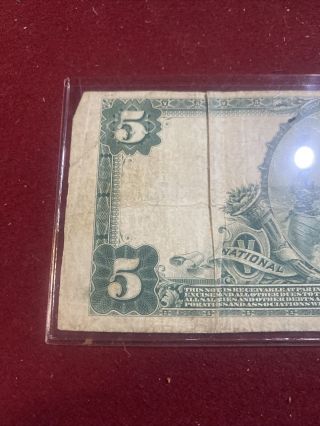 Series 1902 First National Bank Of Charles City Iowa $5 Note CH 1810 Very Rare 5