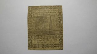 1773 Sixteen Shillings Pennsylvania PA Colonial Currency Bank Note Bill RARE 16s 2