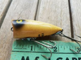 Vintage Heddon Fishing Lure - Chugger Jr.  - Great Color Bone