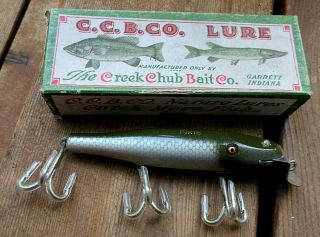 Vintage Creek Chub Pikie Minnow In Silver Shiner Fishing Lure