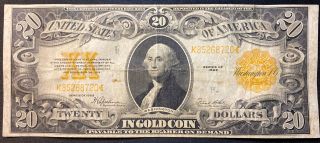Fr.  1187 - Twenty Dollars ($20) - Series Of 1922 - Gold Certificate