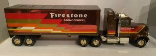 Vintage Nylint Firestone Steel Radial Express 18 Wheeler Freightliner Semi Truck