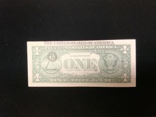 Misprinted 1 dollar federal reserve note error 2