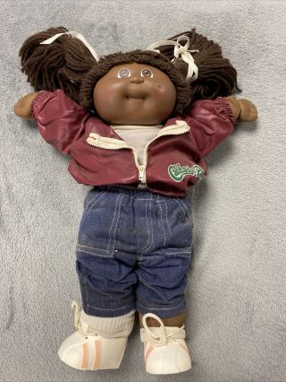 Vintage 1982 Cabbage Patch Kids Doll African American Black Girlretro W/ Outfit
