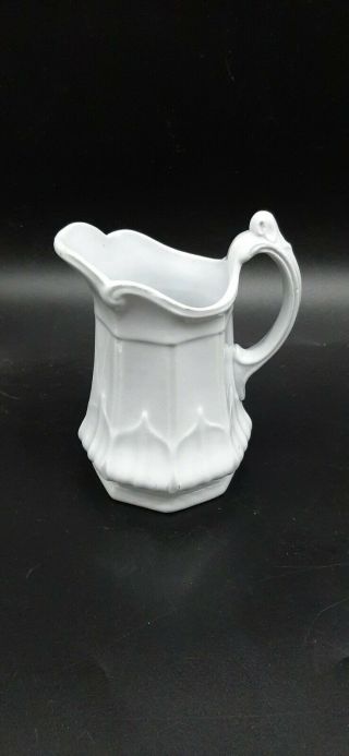 Antique 1854 T & R Boote Sydenham White Ironstone Syrup Pitcher 5 3/4 " English