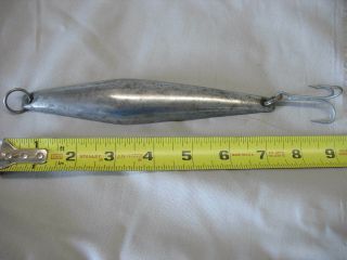 Vintage 7 " Powerhouse 102 Treble Hook Surface Iron Tuna Fishing Jig Lure
