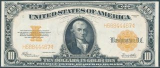 Fr1173 $10.  00 1922 Gold Note - - Xf Gem - - Hv4836