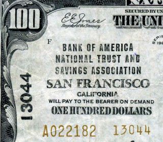 Hgr Sunday 1929 $100 San Francisco Ca ( (rare Type - 2 Variety))  Awesome Grade