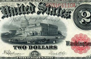 Hgr Sunday 1917 $2 Legal Tender ( (gorgeous))  Appears Near Uncirculated
