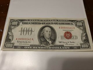 One Hundred Dollars 1966 United States Notes