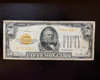 Fr.  2404 1928 $50 Fifty Dollars Gold Certificate Circulated