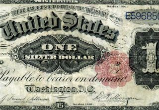 Hgr Sunday 1891 $1 Silver Certificate ( (martha Washington))  Awesome Grade