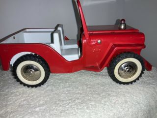 Vintage Tonka Toys Fire Jeep - Metal & Plastic