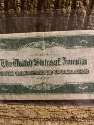 1934 $1000 One Thousand Dollar Chicago Federal Reserve Note 5