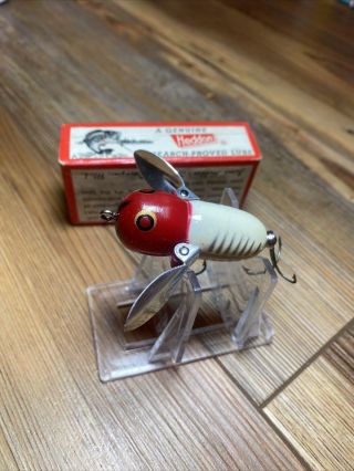 Vintage Fishing Lure Heddon Tiny Crazy Crawler W/box Tough Old Bait
