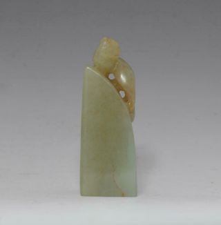 Antique Chinese Hand Carved Nephrite Jade Pendant Seal