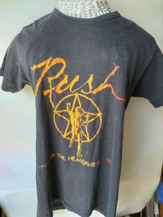 Vintage Rush Hemispheres Tour Concert T - Shirt 1978 1979
