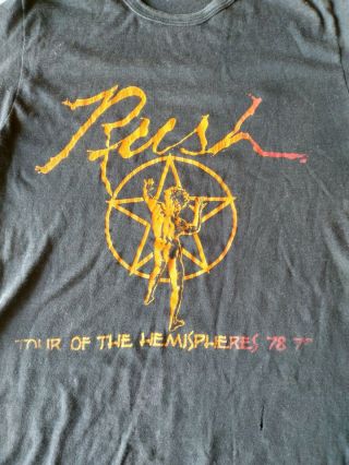 Vintage Rush Hemispheres Tour Concert T - shirt 1978 1979 3