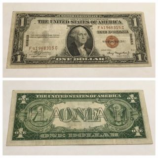 Vintage Rare Hawaii $1 F - C 1935 - A Silver Certificate One Dollar Hawai’i Fc Brown