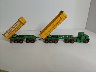 Lesney Matchbox Superkings K - 16 Dodge Tractor With Fruehauf Twin Tippers