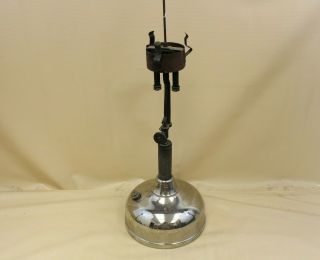 Vintage 1925 Coleman Co.  Sunshine Of The Night Chrome Base Table Lamp Nickel