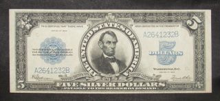 Series 1923 $5 Silver Certificate Porthole Vf/xf