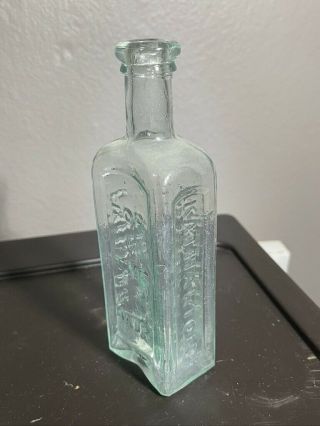 Antique Wright ' s Premium Katharion Philada For the Hair Glass Bottle Pontil 2