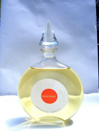Vintage Guerlain Eau De Cologne 6 Oz Clear Glass Dauber Bottle France