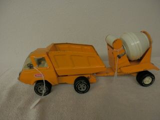 1970s Mini Tonka Dump Truck Pull Type Cement Mixer