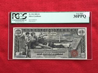 Fr - 224 1896 Series $1 Silver Certificate " Educational Note " Pmg 35 Choice Vf