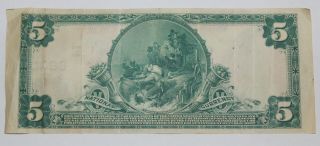 1902 US $5 Note The Boardwalk National Bank of Atlantic City - Charter 8800,  WOW 6