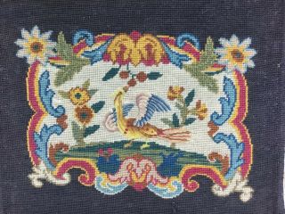 C.  1840 Antique American Folk Art Sampler Embroidery Primitive 2