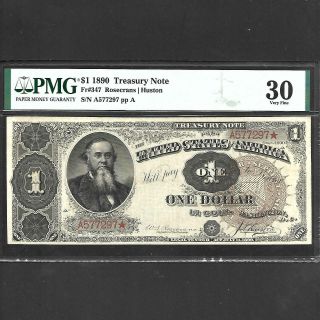 Fr 347 $1 1890 Treasury Note Pmg 30 Ships