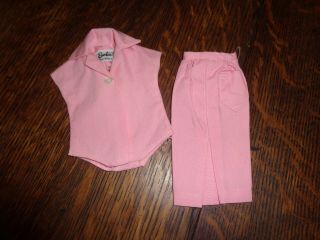 Vintage Barbie Pak Light Pink Body Blouse & Pencil Skirt Exc Plus Shape