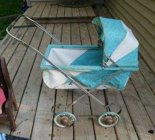 Antique Baby/doll Stroller 1940s 1950s By South Bend Metal