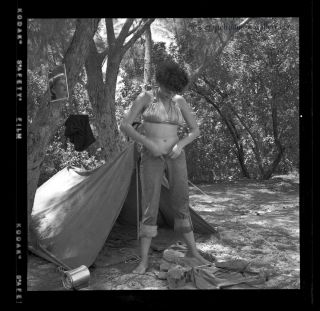 Bunny Yeager Pin - up Camera Negative Joan Rawlings Camping Trip Pictorial Shoot 2