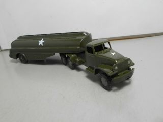 French Dinky Meccano Military Tanker - Gmc 6x6 France Jouet Fj Tractor Vintage