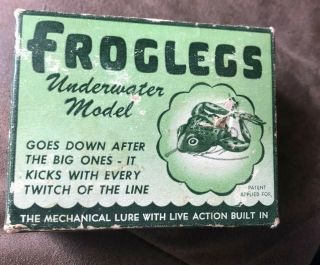 Vintage Jenson Frog Legs Lure Mib/box Has Shelfwear