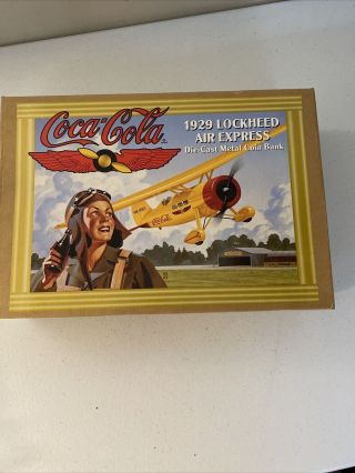 Ertl Coca Cola Coke 1929 Lockheed Air Express Coin Bank